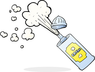 cartoon spraying whipped cream