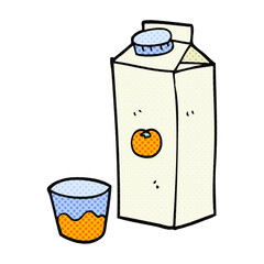 cartoon orange juice