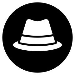 fedora hat glyph icon