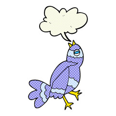 cartoon bird singing