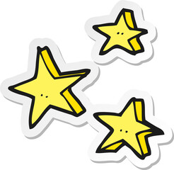 sticker of a cartoon decorative doodle stars