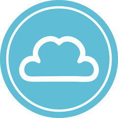 simple cloud circular icon