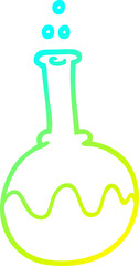cold gradient line drawing cartoon science experiment