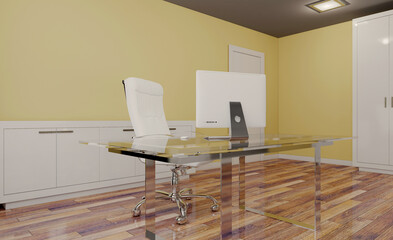 Office with a great view of the city