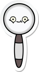 sticker of a cute cartoon magnifying glass