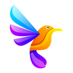 colorful bird gradient logo design