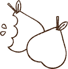 Pears Charcoal Drawing