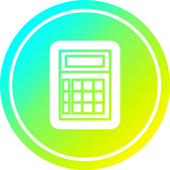 math calculator circular in cold gradient spectrum