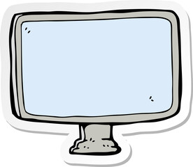 sticker of a cartoon computer screen