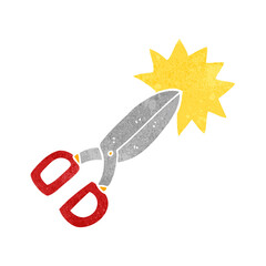 retro cartoon scissors