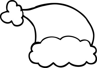 line drawing cartoon elf hat