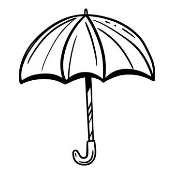 Umbrella. Sketch. Hand drawing. For your design.
