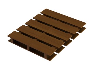 Standard Wood Pallet 3D Rendering