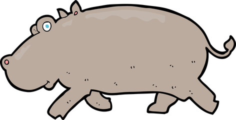 cartoon hippopotamus