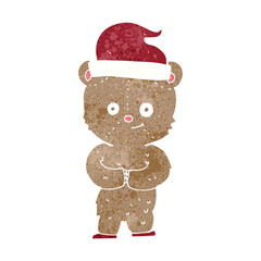 cartoon christmas teddy bear