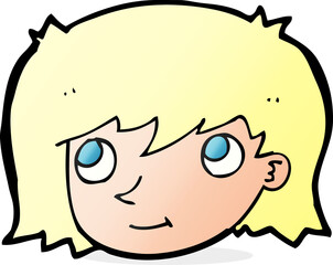 cartoon female face