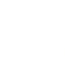 Christmas Woman Chalk Drawing