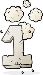 cartoon stone number one