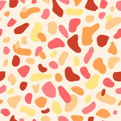 Seamless pattern terrazzo warm colors