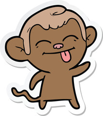 Fototapeta premium sticker of a funny cartoon monkey
