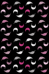 Abstract background with colorful feathers, seamless pattern, textured template, graphic design illustration wallpaper, digital art 