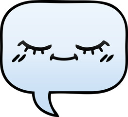 gradient shaded cartoon speech bubble