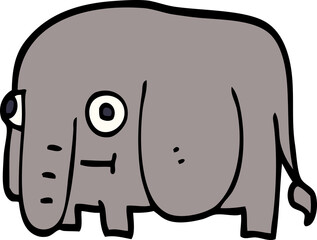 cartoon doodle elephant