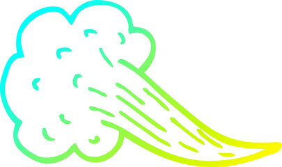 cold gradient line drawing cartoon expression bubble