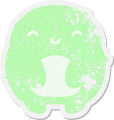 small frog grunge sticker
