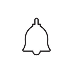 Call icon vector. The alarm line is isolated