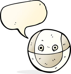 cartoon ball with speech bubble