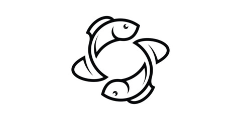 creative salmon logo design icon illustration