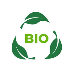 Minimalist vector of biodegradable symbol.