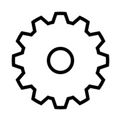 Minimalist vector of a machine gear.
