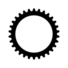 Minimalist vector of a machine gear.