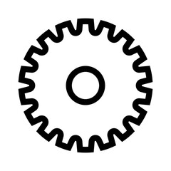 Minimalist vector of a machine gear.