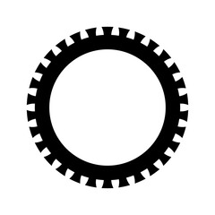 Minimalist vector of a machine gear.