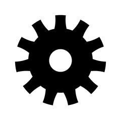 Minimalist vector of a machine gear.