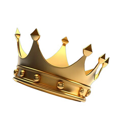 Gold crown isolated. Golden crown on a transparent background. Vector illustration