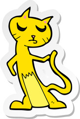 sticker of a cartoon cat