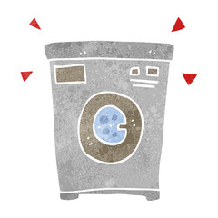 retro cartoon washing machine