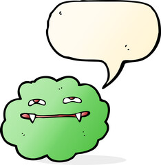cartoon vampire cloud with speech bubble