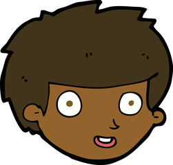 cartoon happy boy's face