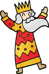 cartoon doodle jolly king