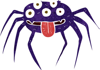 cartoon gross halloween spider