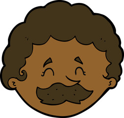 cartoon man with mustache