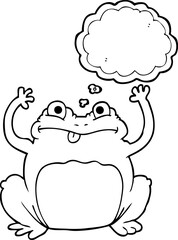 thought bubble cartoon funny frog