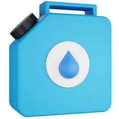 3D Icon Illustration Water Jerry Can © Supardi
