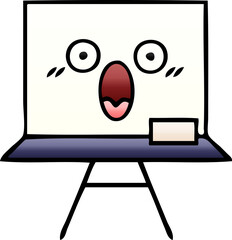 gradient shaded cartoon white board