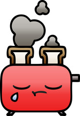 gradient shaded cartoon of a toaster
